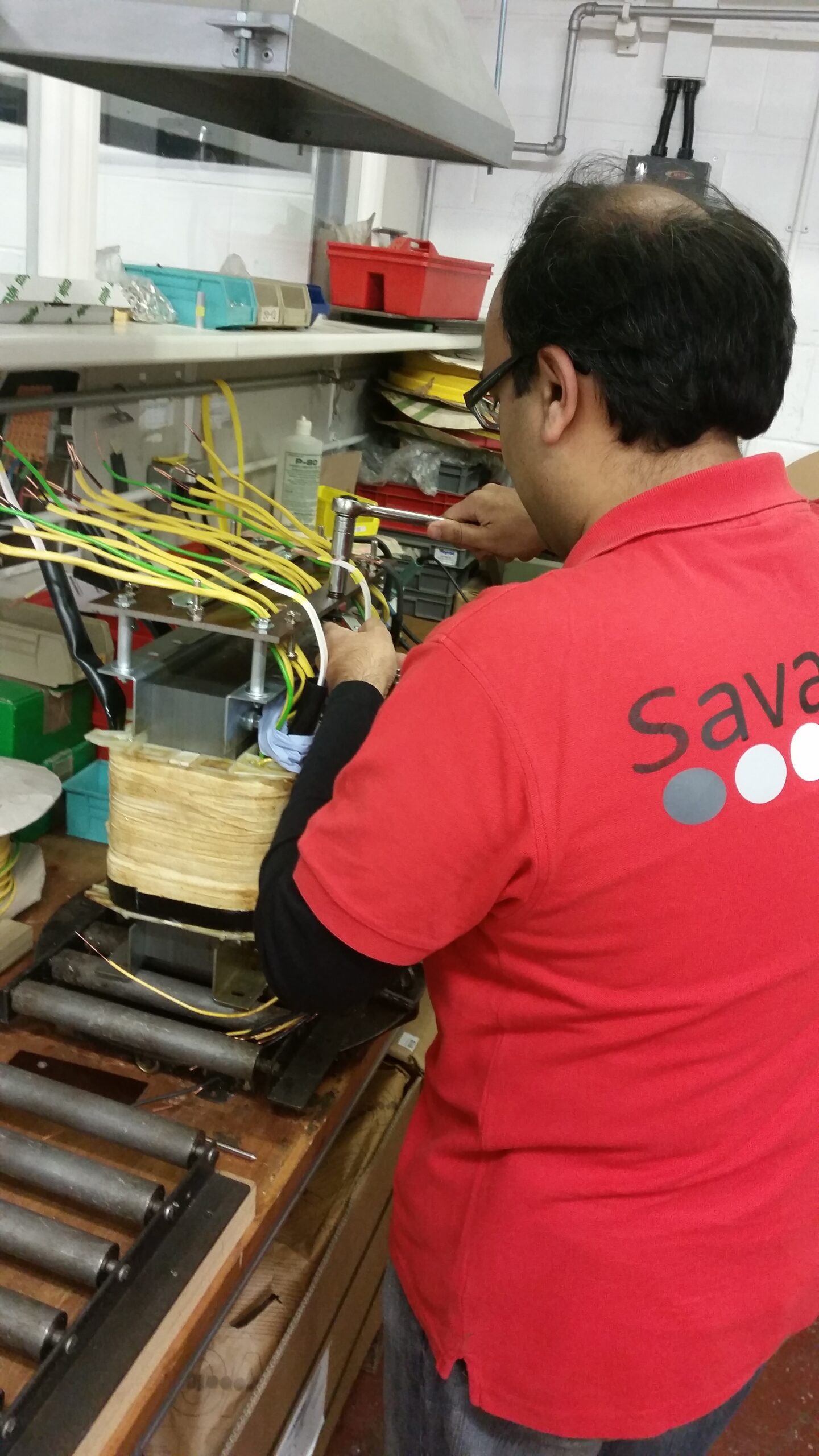SavaWatt engineer winding a SavaPower transformer